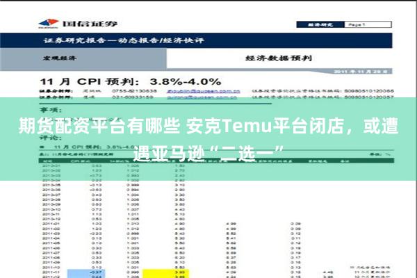 期货配资平台有哪些 安克Temu平台闭店，或遭遇亚马逊“二选一”