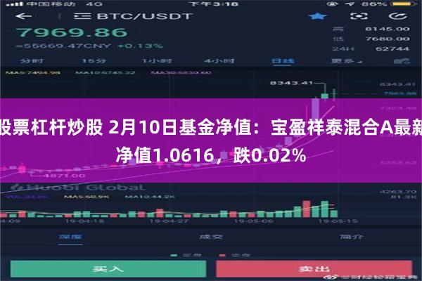 股票杠杆炒股 2月10日基金净值：宝盈祥泰混合A最新净值1.0616，跌0.02%